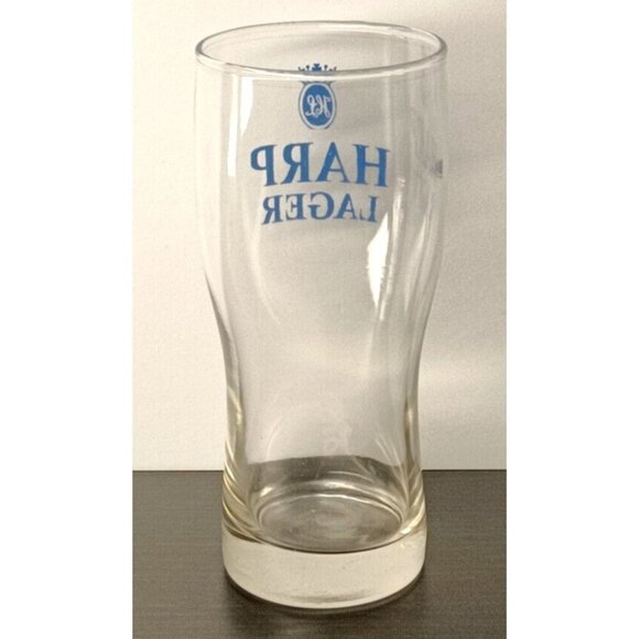 Harp Lager with Crown Logo Vintage RARE Half Pint Glass - Picture 3 of 6
